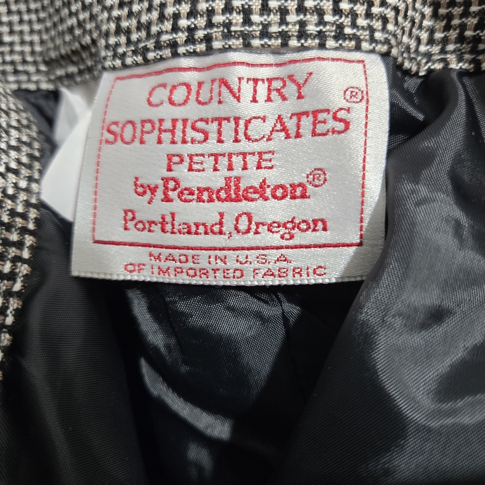 Vtg County Sophisticates Pendleton Houndstooth Pe… - image 7